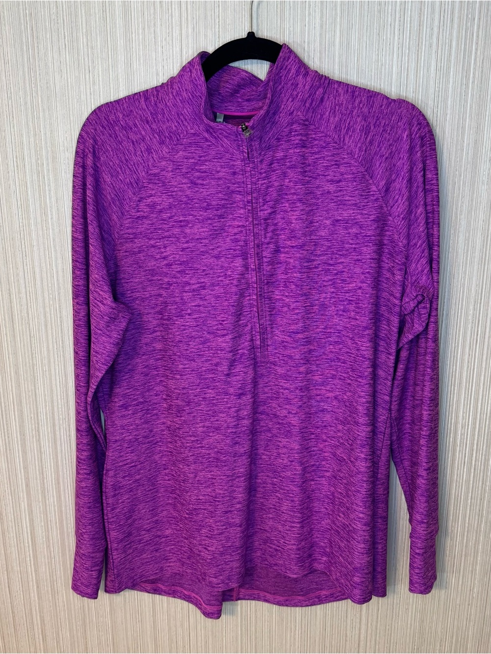 NWT Under Armor Purple Heathered Activewear 1/4 Zip Pullover XL Golf Fitted